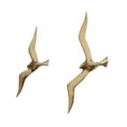 Set Van 2 Grote Messing Meeuwen Wandvogels 35 | 50 Cm thumbnail 5