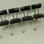 4 X Vintage Stoelen In Skai Leer, Jaren 60 - 80 thumbnail 9