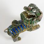 Foo (Fu) Dogs - Filigraan - Emaillen - Cloisonné - Miniatuur - Zilver - Verguld ~ 3 Stuks - Chine thumbnail 10