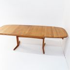 Mid Century Deense Ovalen Uitschuifbare Eettafel Van Massief Teakhout Jaren 60 thumbnail 2
