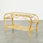 Leuke En Bijzondere Vintage Rotan Salontafel Van Rohé Noordwolde Uit De Jaren ’50 thumbnail 2
