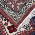 Handgeknoopt Oosters Shiraz Vloerkleed 205X300Cm Perzisch Tapijt Oranje Rood Blauw Wol Handgeknoopt thumbnail 4