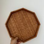 Vintage Octagonal Bamboo Tray thumbnail 6