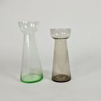 Leerdam Glas - Copier - Hyacint Glazen (2) - Annagroen - Rookglas - 1933 thumbnail 2