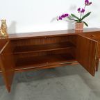 Vintage Teak Fineer Dressoir Met Lades thumbnail 12