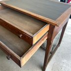 Vintage Eiken Hoge Tafel / Tekentafel Met Diepe Lades thumbnail 6