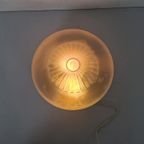 Grote Glazen Vintage Plafondlamp Handgeblazen. thumbnail 6