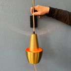 Oranje Lichte Deense Mid Century Space Age 'Rod' Wandlamp thumbnail 4