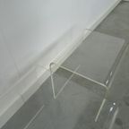 Set Van 2 Kunststof Gebogen Plexiglas Tafel thumbnail 4