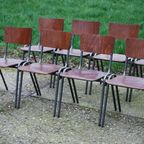 Industriële Stoelen (8X) Schoolstoelen, Kantine Stoelen thumbnail 4