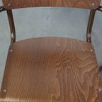 Set Van 2 Thonet Model S43 Eetkamer/bijzetstoelen, Met Armleuningen thumbnail 6