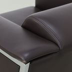 Lounge Chair “Steel” In Leather And Steel By Moroso, 2000S thumbnail 9