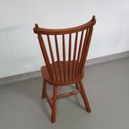 De Ster Geldermalsen Spindle Back Dining Chair 6 X In Solid Oak. With A Small Carved Decoration I thumbnail 26