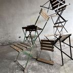 Antique Brewery Terrace Stools + Table thumbnail 9