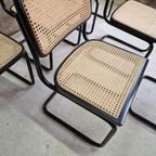 Set Van 6 Cesca Stoelen Marcel Breuer Stijl Webbing Stoelen thumbnail 13