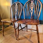Vintage Windsor Wheelback Eetkamerstoelen thumbnail 5