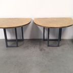 Grote Messing Tafel Ovaal Modulair - Ruw Staal thumbnail 3