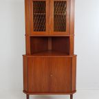 Vintage Deense Servieskast | Hoekkast Teak Fineer Danish thumbnail 10