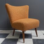 Cocktail Chair 1960S In Orange Wool thumbnail 3