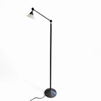 Adjustable / Conical Glass And Black Metal Floor Lamp By Tronconi, 1970s, Italy thumbnail 6