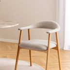 Joren Eetkamerstoel - Set Van 2 - Beige Bouclé thumbnail 4
