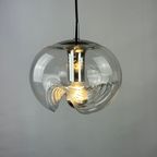 1 Of 4 Waved Glass And Chrome Peill & Putzler Futura Pendant Light, 1970 Medium thumbnail 2