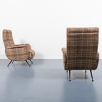 Italian Mid-Century Modern Pair Of Lounge Chairs / Set Fauteuils From Giuseppe Rossi thumbnail 5