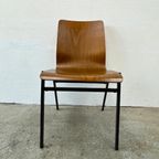Stoel Multiplex / Plywood - Midcentury Design Hout - Metaal thumbnail 3