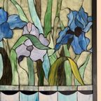 Glas In Lood Art Nouveau Stijl Bloemen In Park thumbnail 8