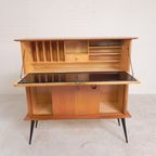 Secretaire Met Schuifdeuren Op Ranke Poten, Jaren 50 thumbnail 7