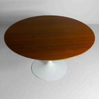 Zeldzame Houten Vintage Mid-Century Tulip Tafel Van Eero Saarinen Voor Knoll thumbnail 14