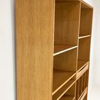 Scandinavisch Vintage Eiken Fineren Boekenkast thumbnail 11