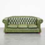 Stijlvolle, Engelse Groene Rund Lederen Ruime 2.5 Zits Chesterfield Bank thumbnail 2