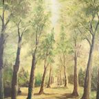 Rappelet - Schilderij Bospad - 1969 thumbnail 2
