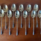 Hardy Freres. Massief Zilveren Koffielepels. 12 Stuks. thumbnail 3