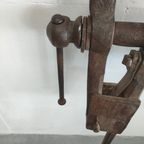 Antieke Bankschroef Met Lange Staart. thumbnail 5