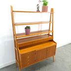 Teak Fineer Kast Uit Zweden Met Lades, Legplank En Uitschuifbare Plank thumbnail 6