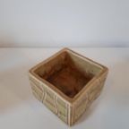 Okergeel Groen Vintage Bloempotje Retro Pot Kamerplant thumbnail 3