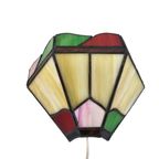 Wandlamp - Tiffany Stijl - Glas En Lood - 3e Kwart 20e Eeuw thumbnail 8