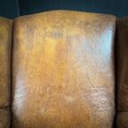 Vintage Schaapsleren Wingback Fauteuil thumbnail 7