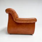 Cognackleurige Lederen Pellerossi Fauteuil, 1960’s thumbnail 9