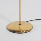 Pair Of Italian Golden Floor Lamps With Glass Shade, 1970’s thumbnail 8