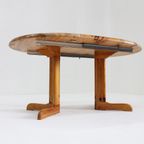 Vintage Deense Ronde Uitschuifbare Eettafel Pine Wood Jaren 60 thumbnail 6