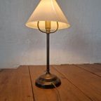 Klassieke Tafel Lamp Messing Glas thumbnail 3