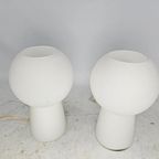 Set Mushroom Tafellampen Opaline Glas Honsel Leuchten 70S thumbnail 4