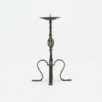 Impressive Sculptural Brutalist Metal Candle Holder 1960S thumbnail 2