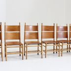 Vintage Italiaanse Eetkamer Stoelen Carlo Scarpa 1970S, Set Van 6 thumbnail 4