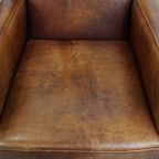 Set Van 2 Mooie En Comfortabele Schapenleren Art Deco Design Fauteuils Met Een Prachtige Kleur thumbnail 2