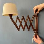 Teak Wood Deense Stijl Schaarlamp thumbnail 6