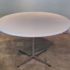 Vintage Eettafel Pastoe Witte Uitschuifbare Tafel Ovaal thumbnail 6
